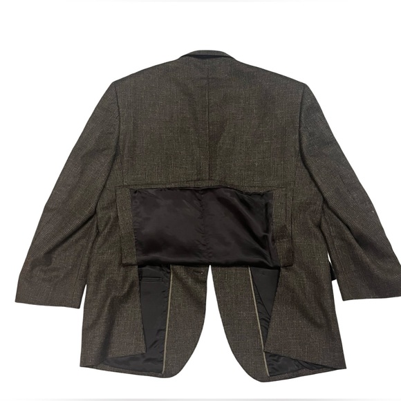 Jos. A. Bank 46R Men’s Brown Houndstooth Sports Coat Blazer Wool Silk Linen - Picture 12 of 12